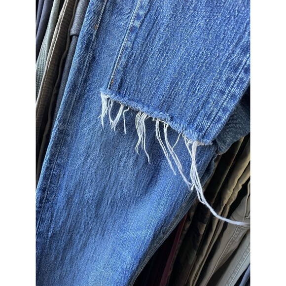 Rare Levi’s White Oak Cone Denim Jeans Raw Hem High-Rise Button Fly Size 28 - Picture 7 of 15